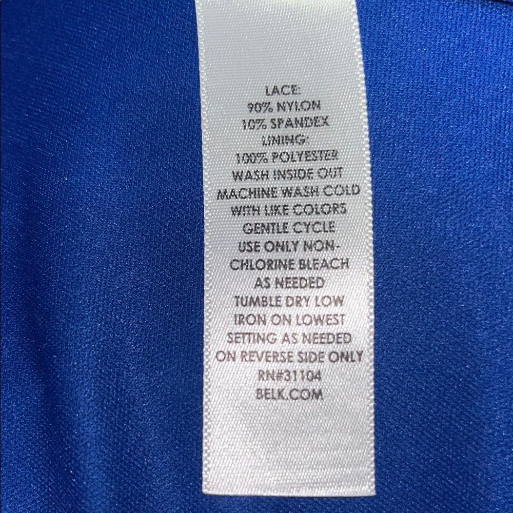 Kim Rogers Royal Blue Lace Blouse - Picture 7 of 7